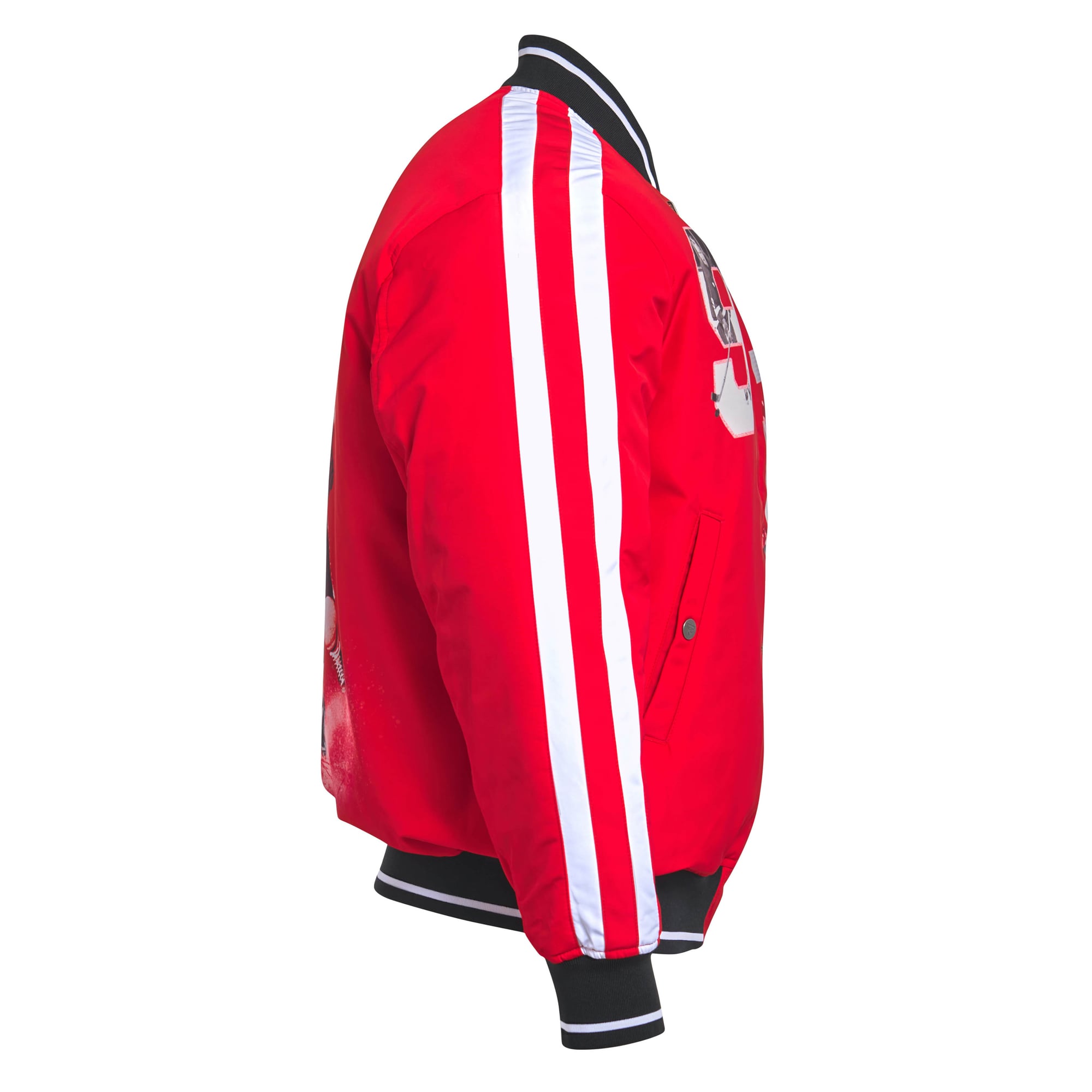 Veste bomber réversible zippée pour homme FE Gordie Howe rouge/noir des Red Wings de Détroit